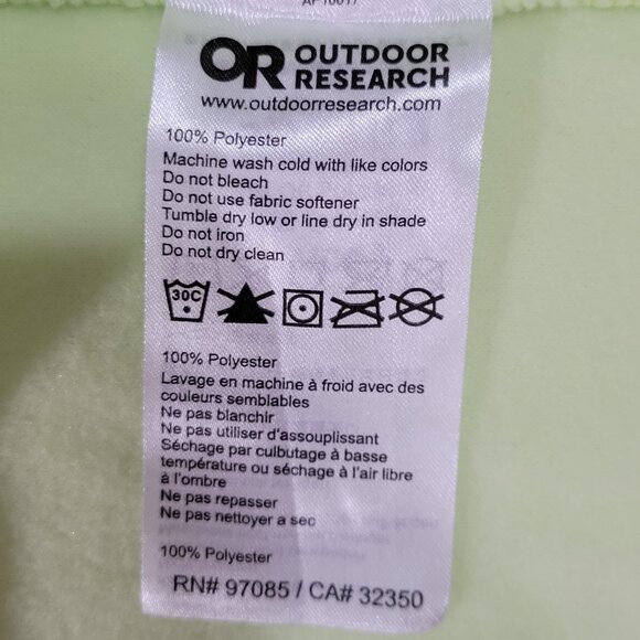 Outdoor Research Polartec Fleece Pullover 100 Quarter 1/4 Zip Women Large OR NEW - Picture 10 of 12